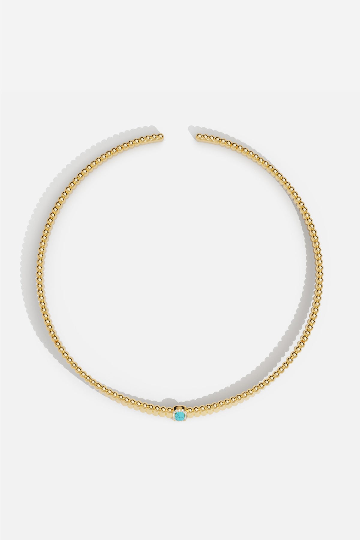 APM Monaco Méditerranée Les Calanques choker turquoise doré