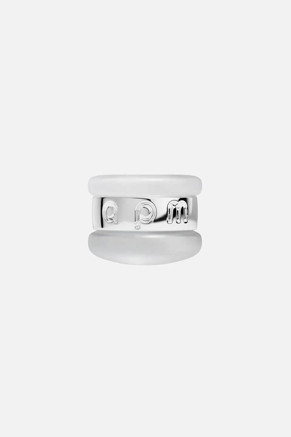 APM Monaco Accessoires fermoir poussette argentée 4,6 mm