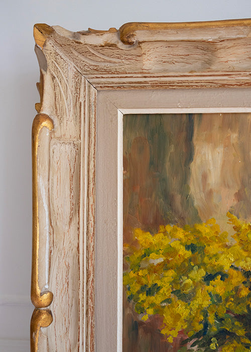 Aimée Aimer Œuvres huile sur toile mimosa 33x41 cadre inclus