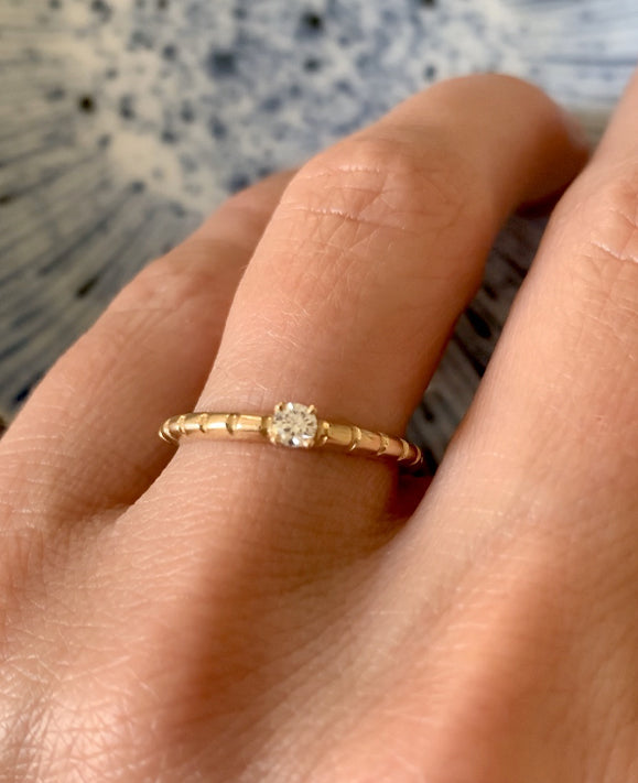 Aimée Aimer Spicy Love Bague or jaune diamant taille 54