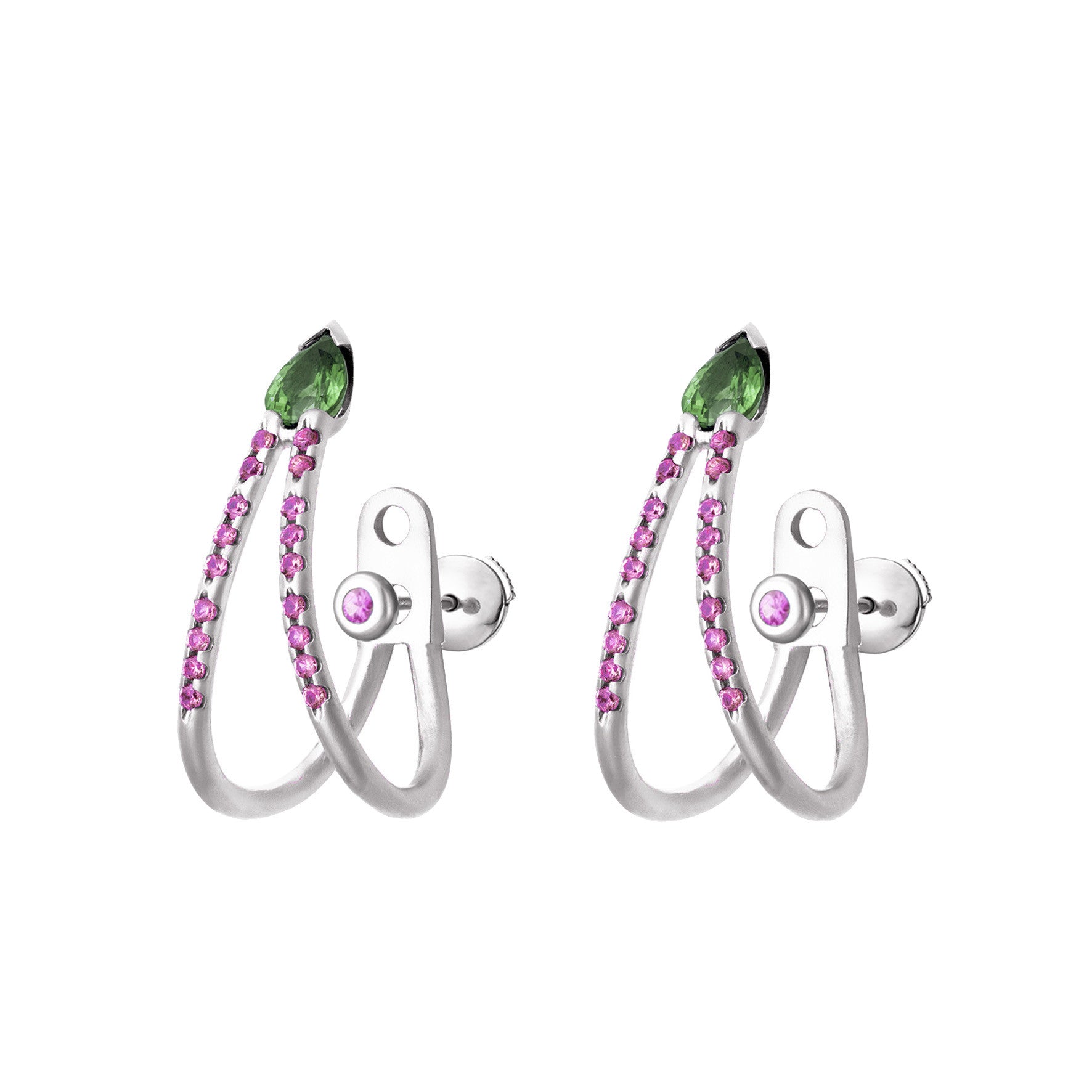 Aimée Aimer SkyLiane boucle d’oreille or blanc tsavorite unité
