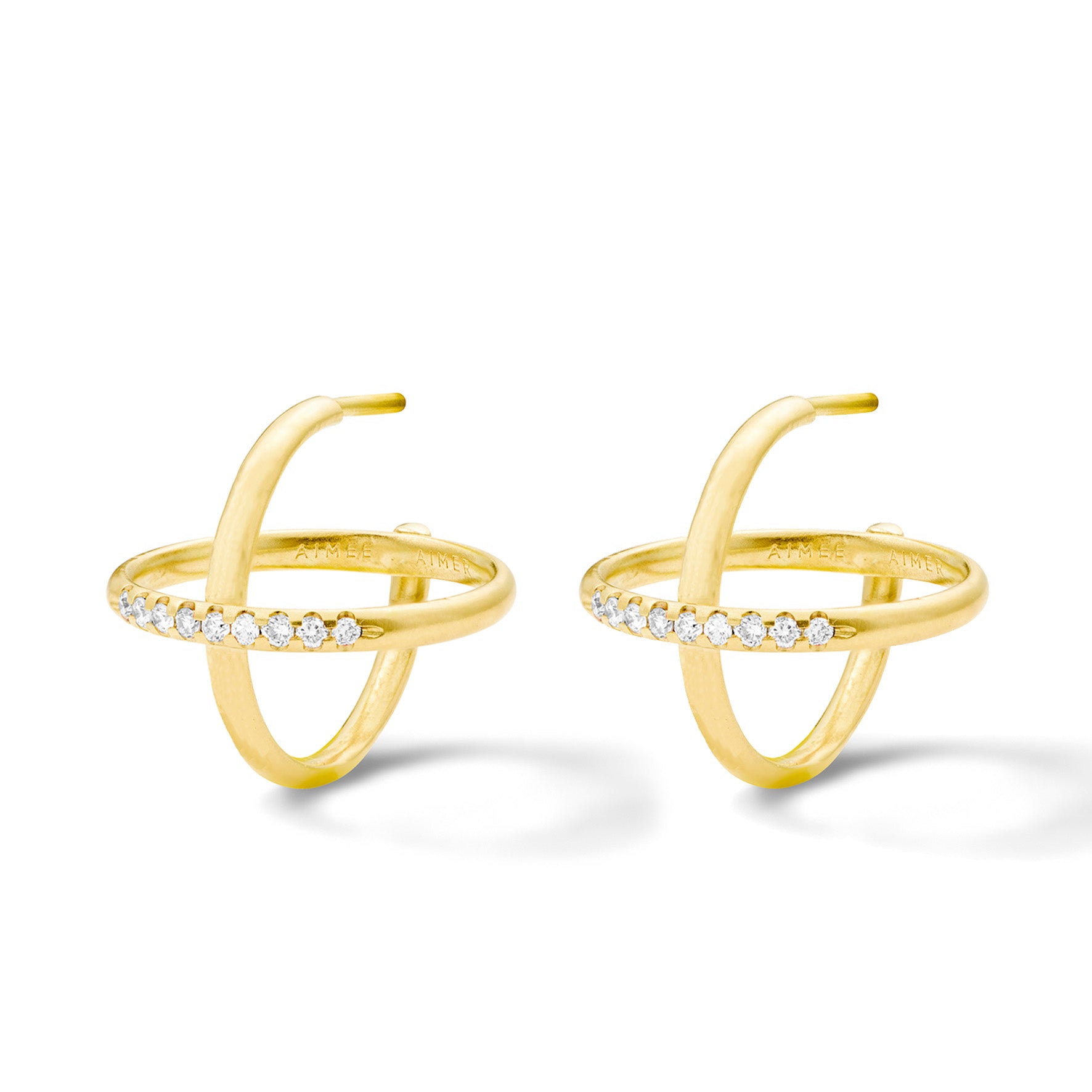 Aimée Aimer Sunset Créole or jaune diamants unité