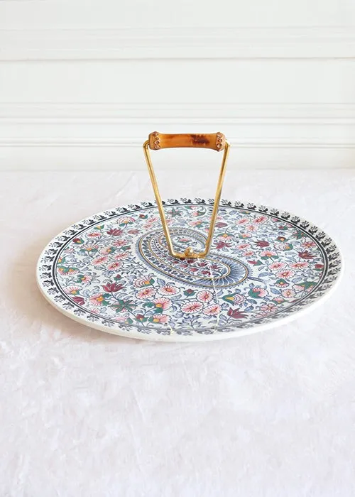 Aimée Aimer Cachemire plat à fromage Gien 35 cm