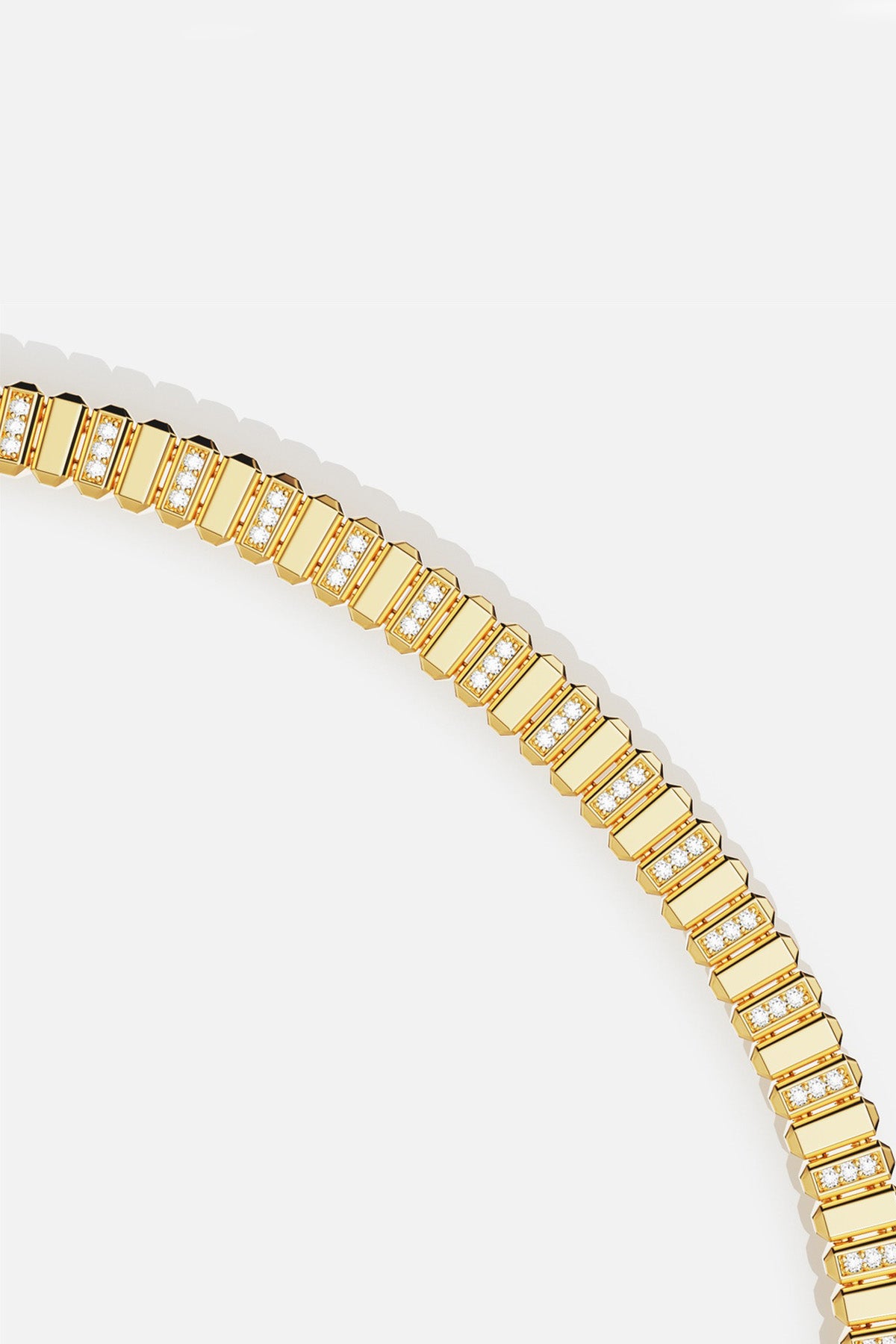 APM Monaco Automne Graphique choker or jaune 40 cm