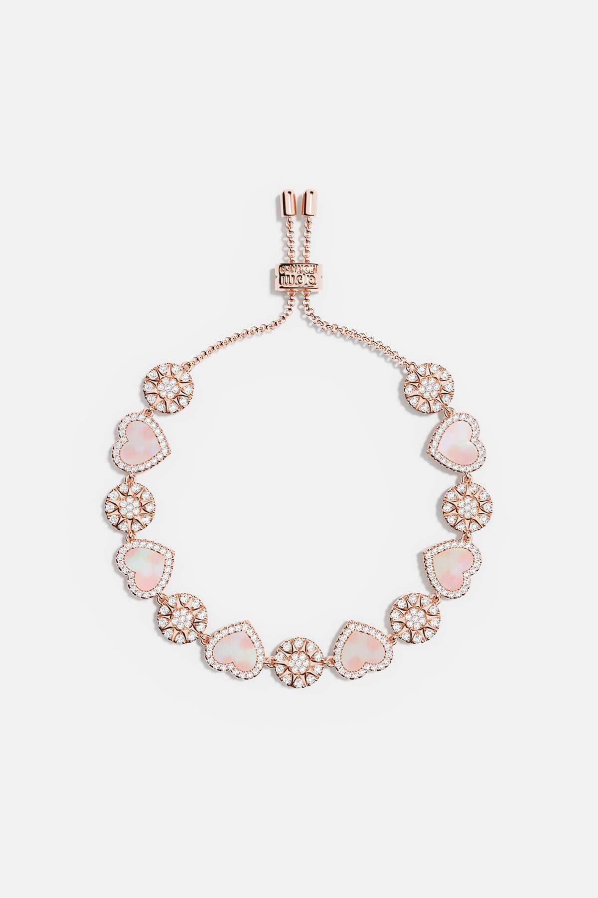 APM Monaco Méditerranée Cœur bracelet nacre rose
