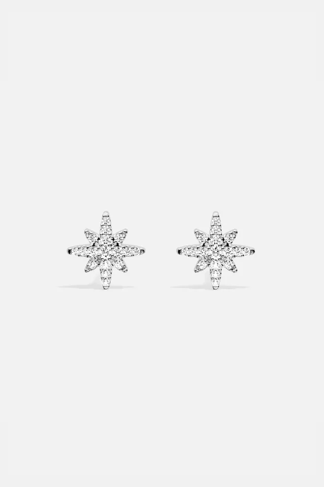 APM Monaco Météorites Puces étoile blanches 8 mm