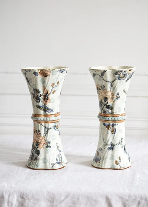 Aimée Aimer Cornet vase faïence Papillons 30 cm un vase