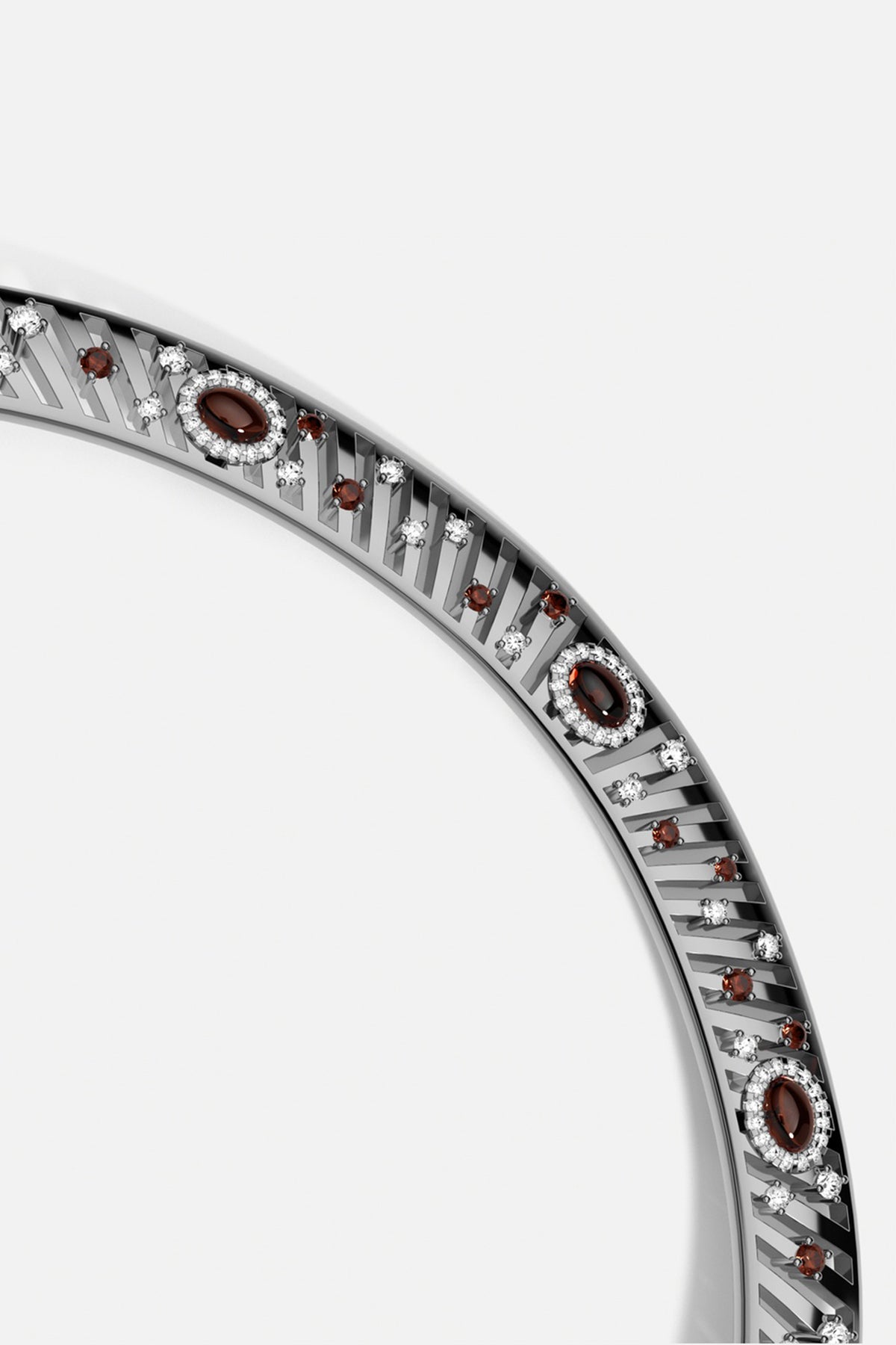 APM Monaco Automne Les Éventails collier choker bordeaux