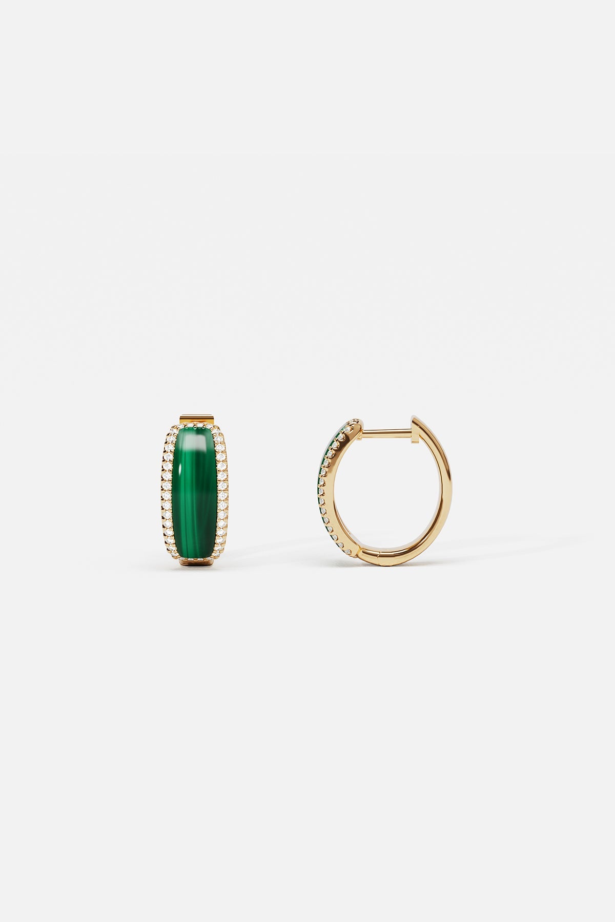 APM Monaco Méditerranée Nice Créoles malachite dorées
