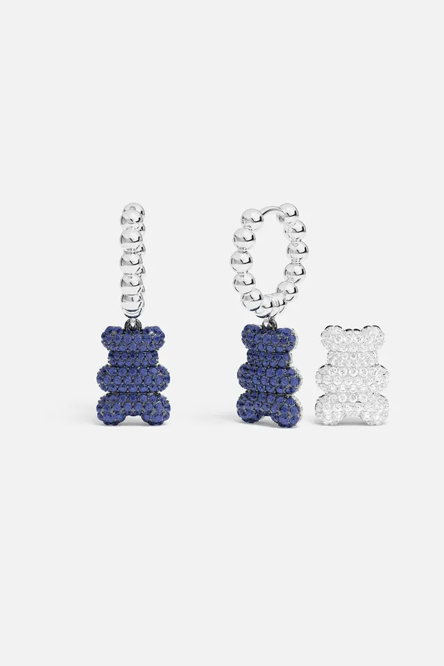 APM Monaco Yummy Baba créoles ours zirconium blanc