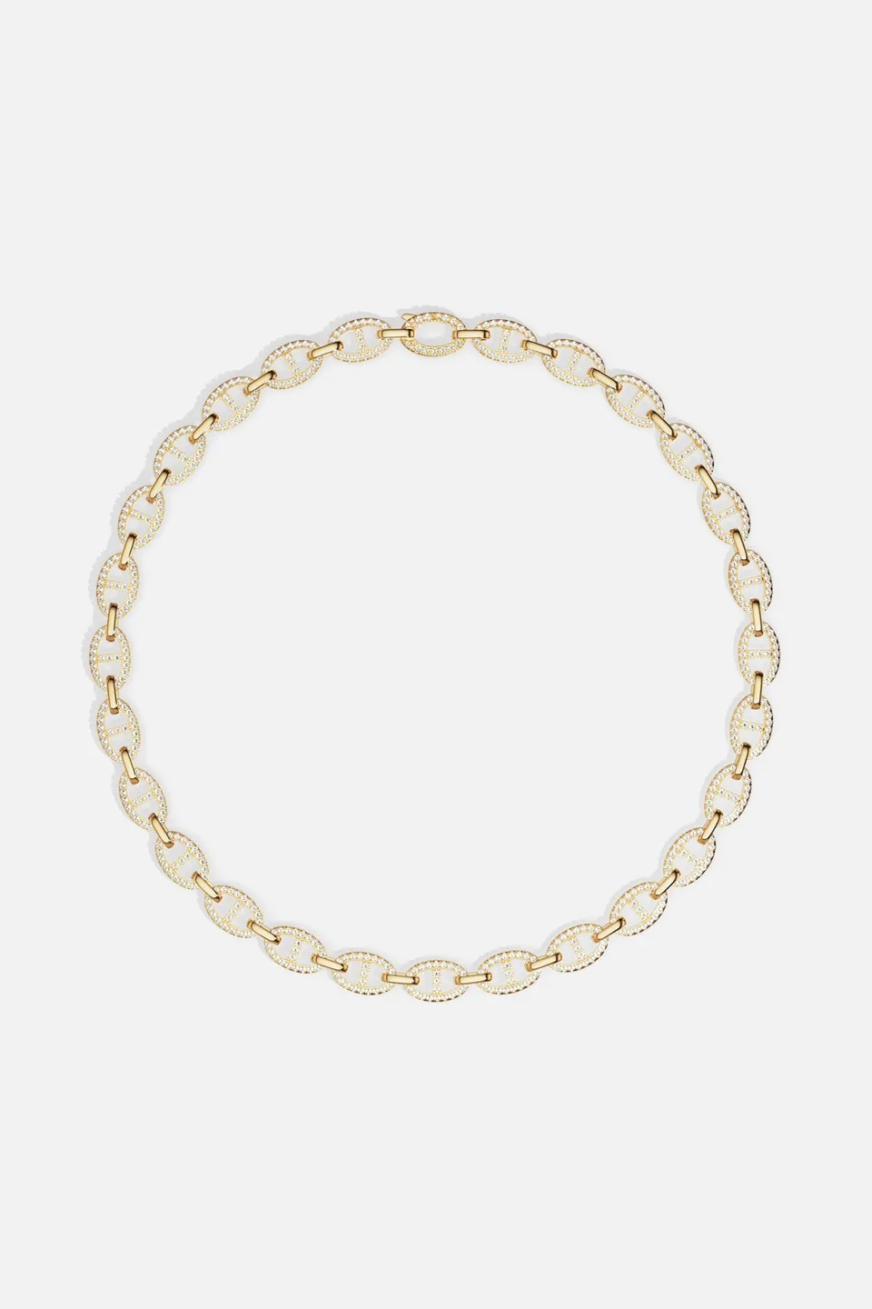 APM Monaco Yacht Club Marine collier doré zircon 45 cm