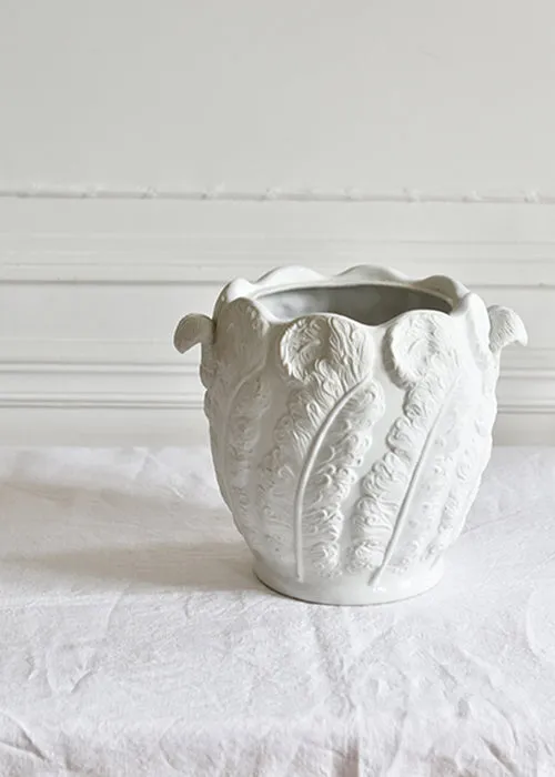 Aimée Aimer Vases Cache Pot Plumes cache-pot blanc 24 cm
