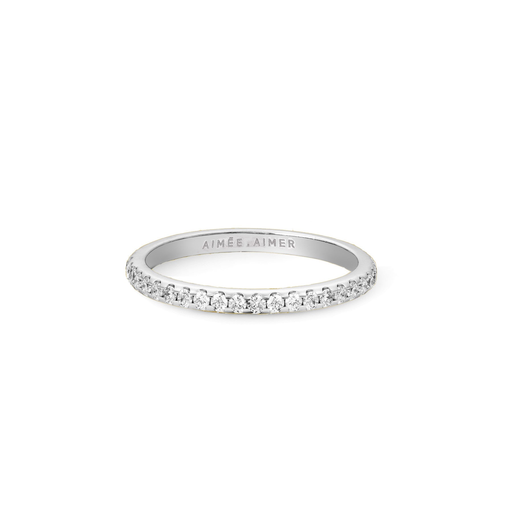 Aimée Aimer Infini bague or blanc diamants taille 54 0,42 carat