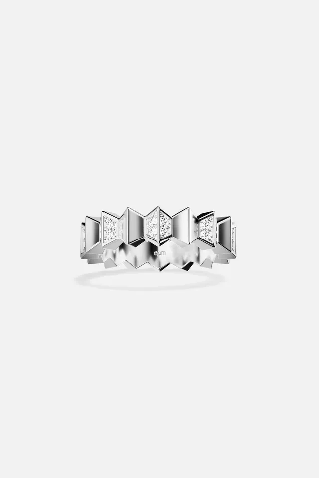 APM Monaco Yacht Club Up and Down bague blanche