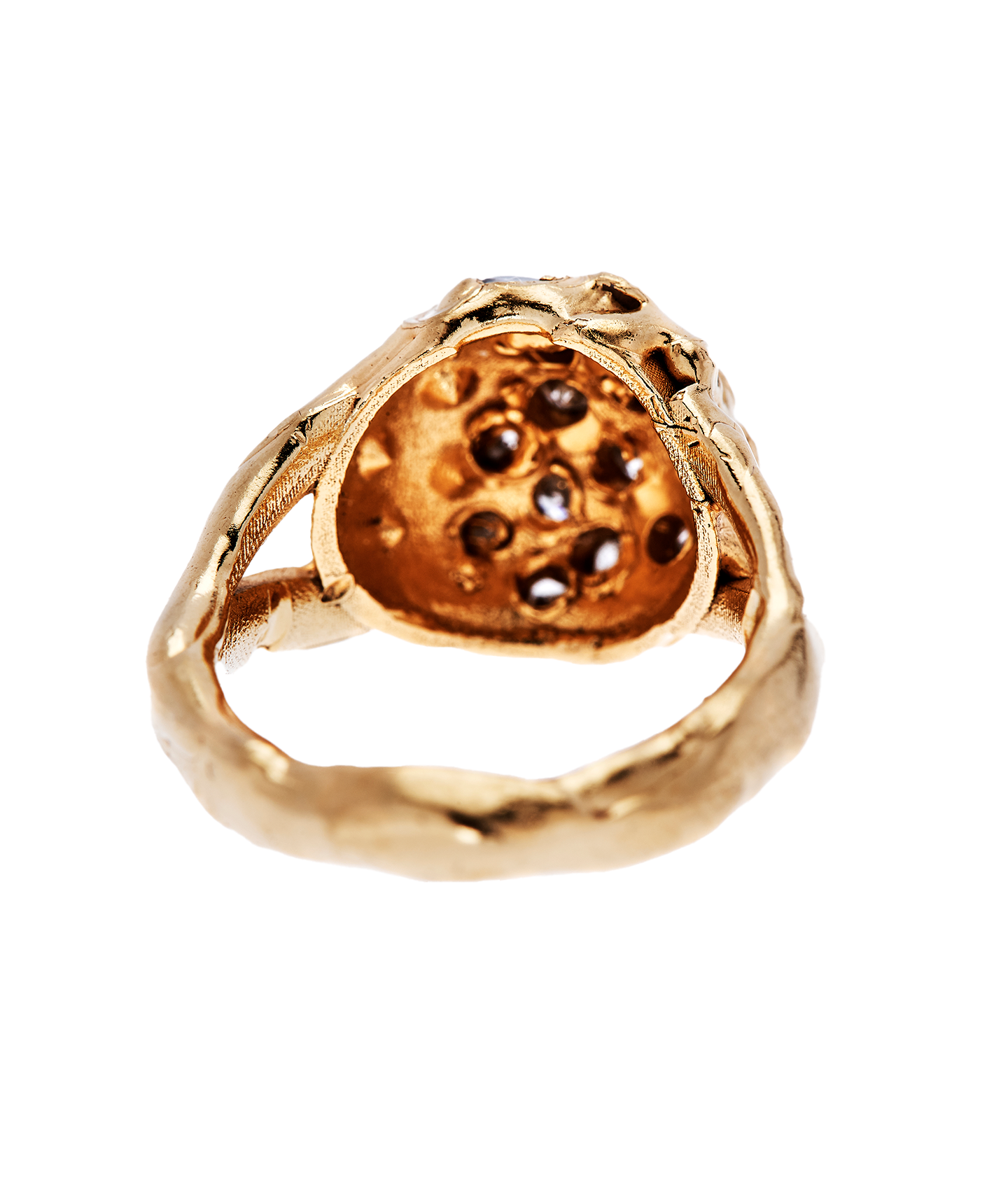 Alighieri Diamond Dome bague or diamants taille M