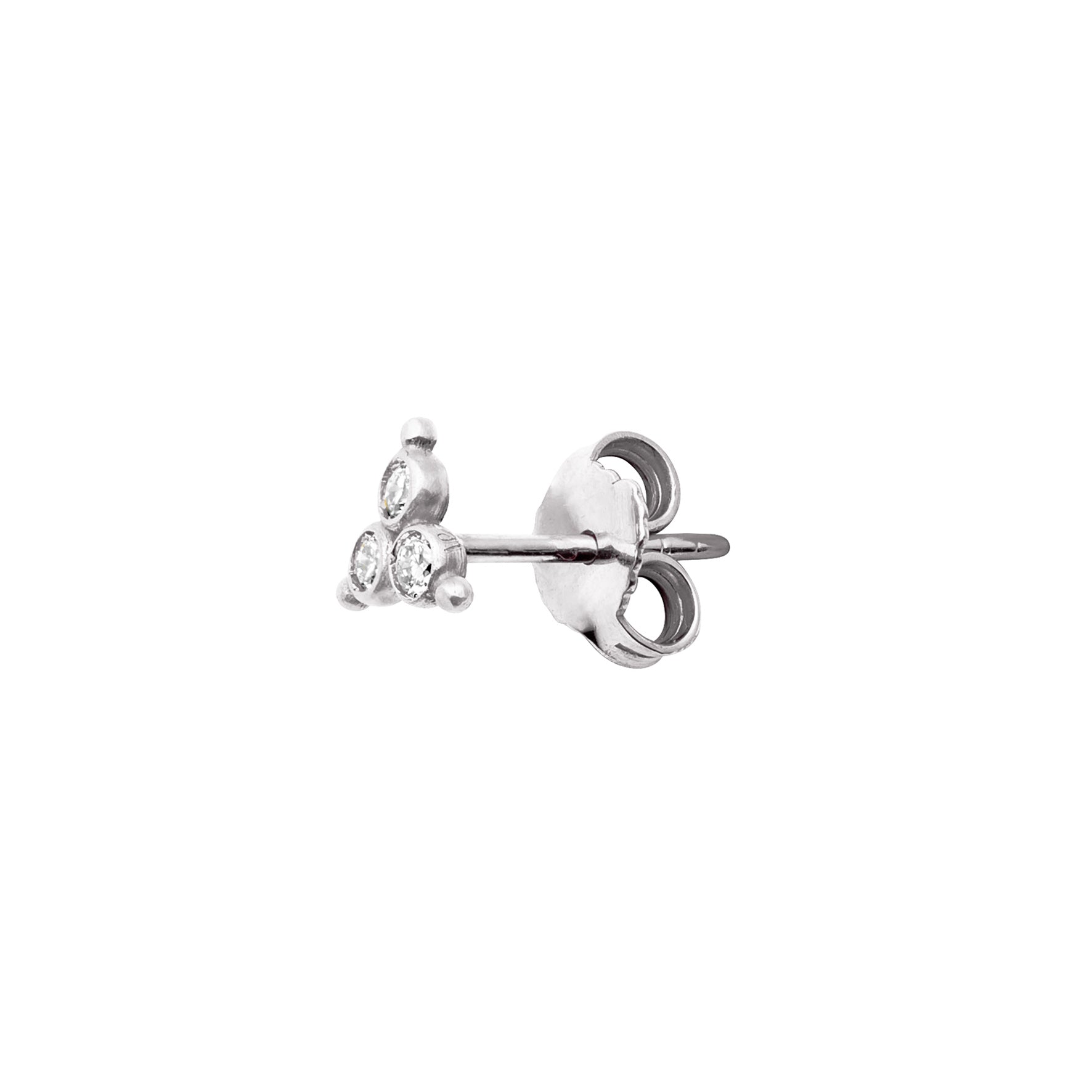 Aimée Aimer Delta puce d'oreille or blanc diamants paire