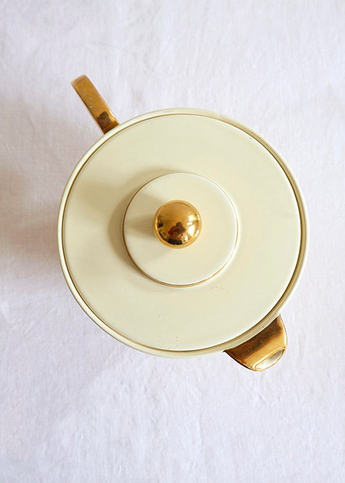 Aimée Aimer Gatsby Robj service thé café porcelaine or 3 pièces
