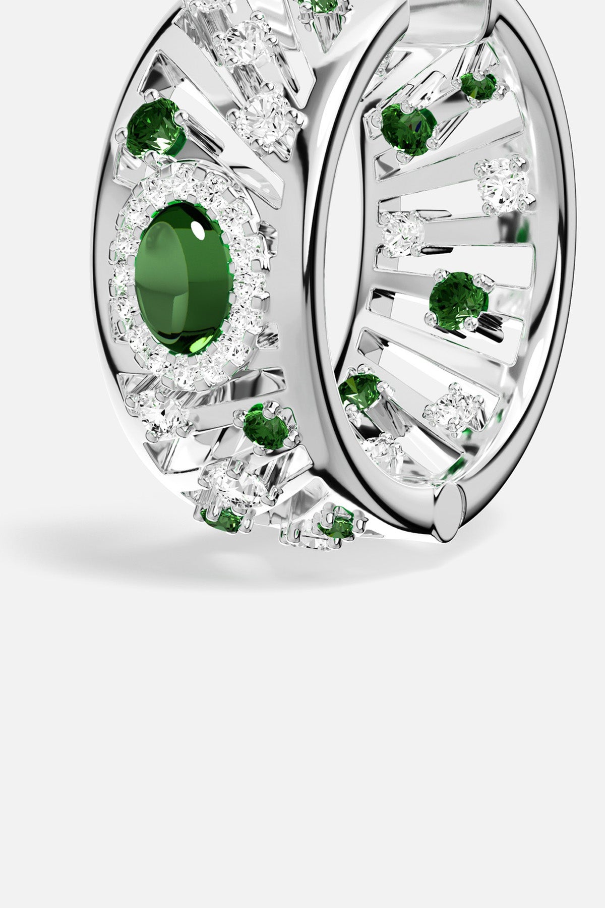 APM Monaco Automne Les Éventails boucles d'oreilles vertes