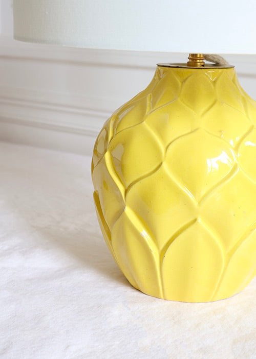 Aimée Aimer Ananas lampe citron faïence Saint-Clément 20 cm