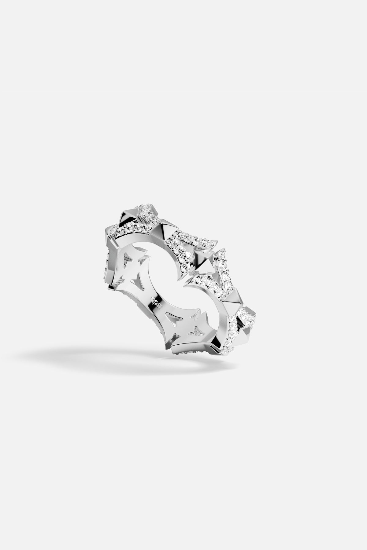 APM Monaco Yacht Club Rock bague 52 pavé blanc