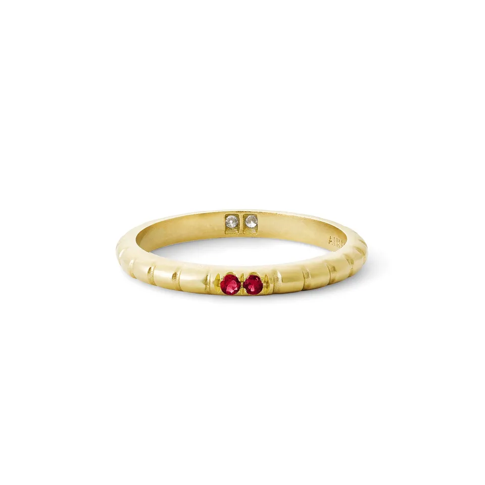 Aimée Aimer Lignes F. bague Petites Lignes F. (2) or jaune rubis