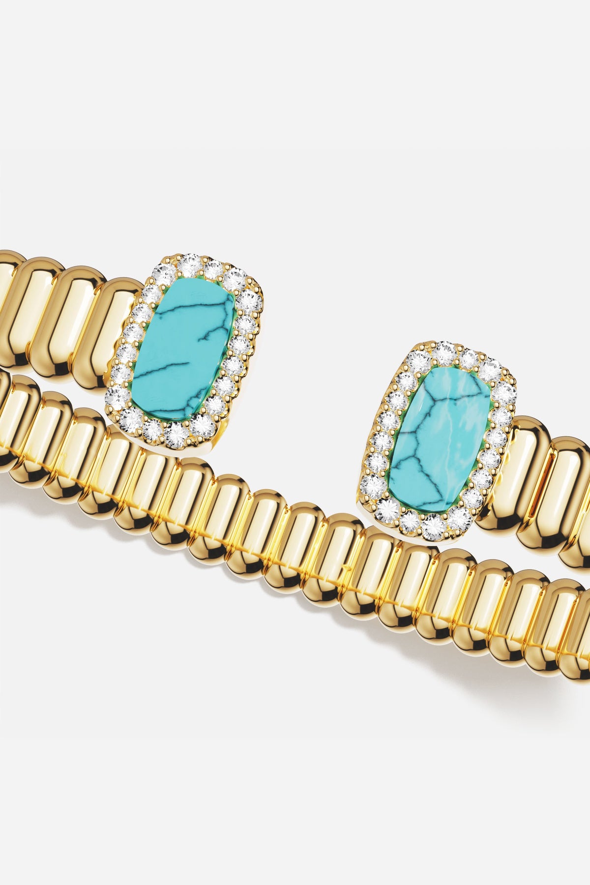 APM Monaco Méditerranée Les Calanques bracelet jonc turquoise