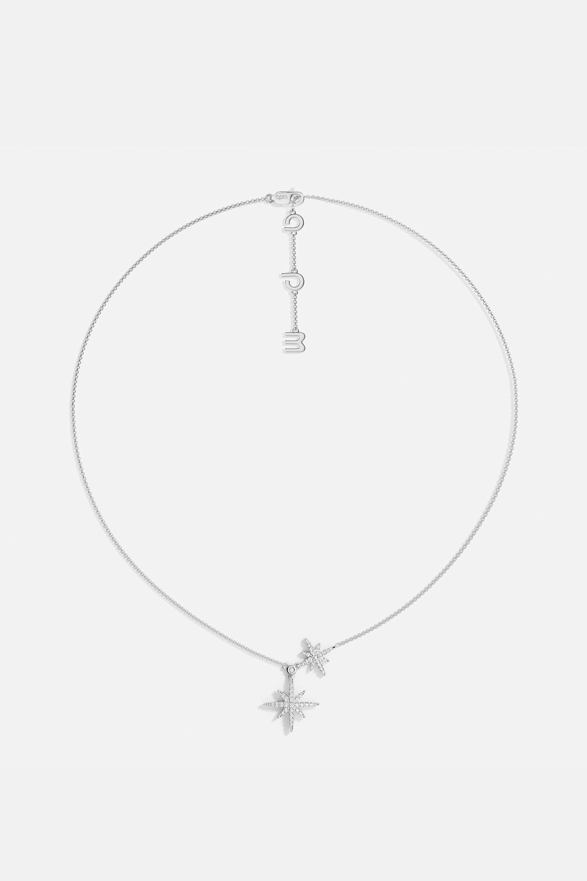 APM Monaco Météorites collier double blanc réglable