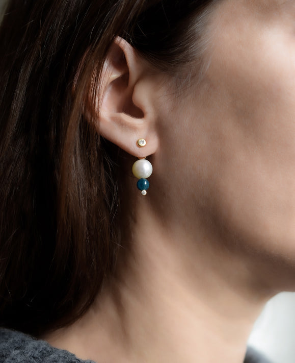 Aimée Aimer Chance dessous d'oreille or jaune perle apatite