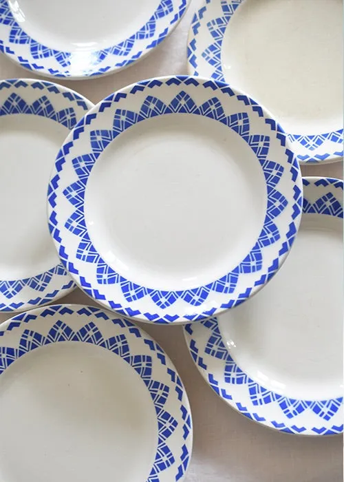 Aimée Aimer Art de la table Assiettes Ami Sarreguemines x6 bleues