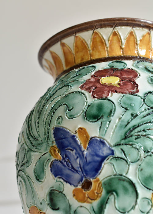 Aimée Aimer Vase Soleil vase faïence amphore 23 cm pièce unique