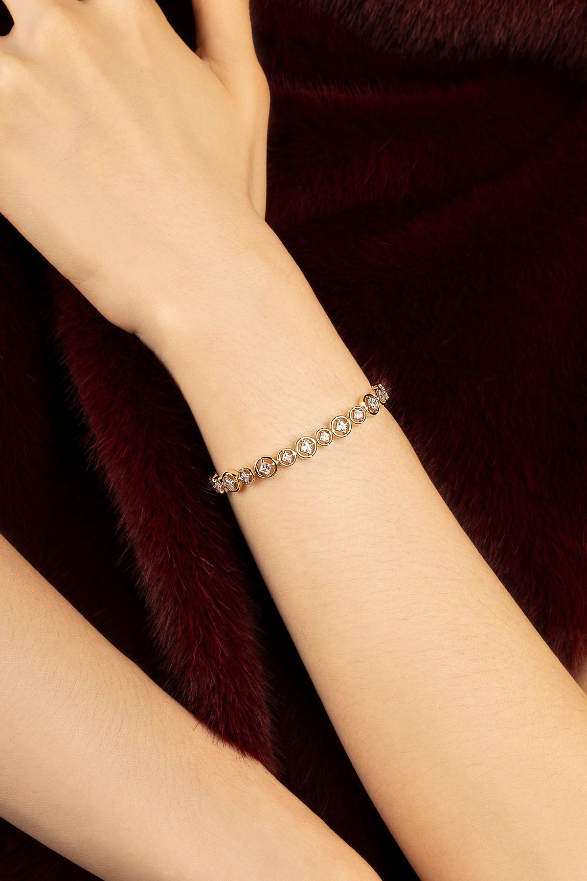 APM Monaco Soleil Bulles d'Eau bracelet doré taille M