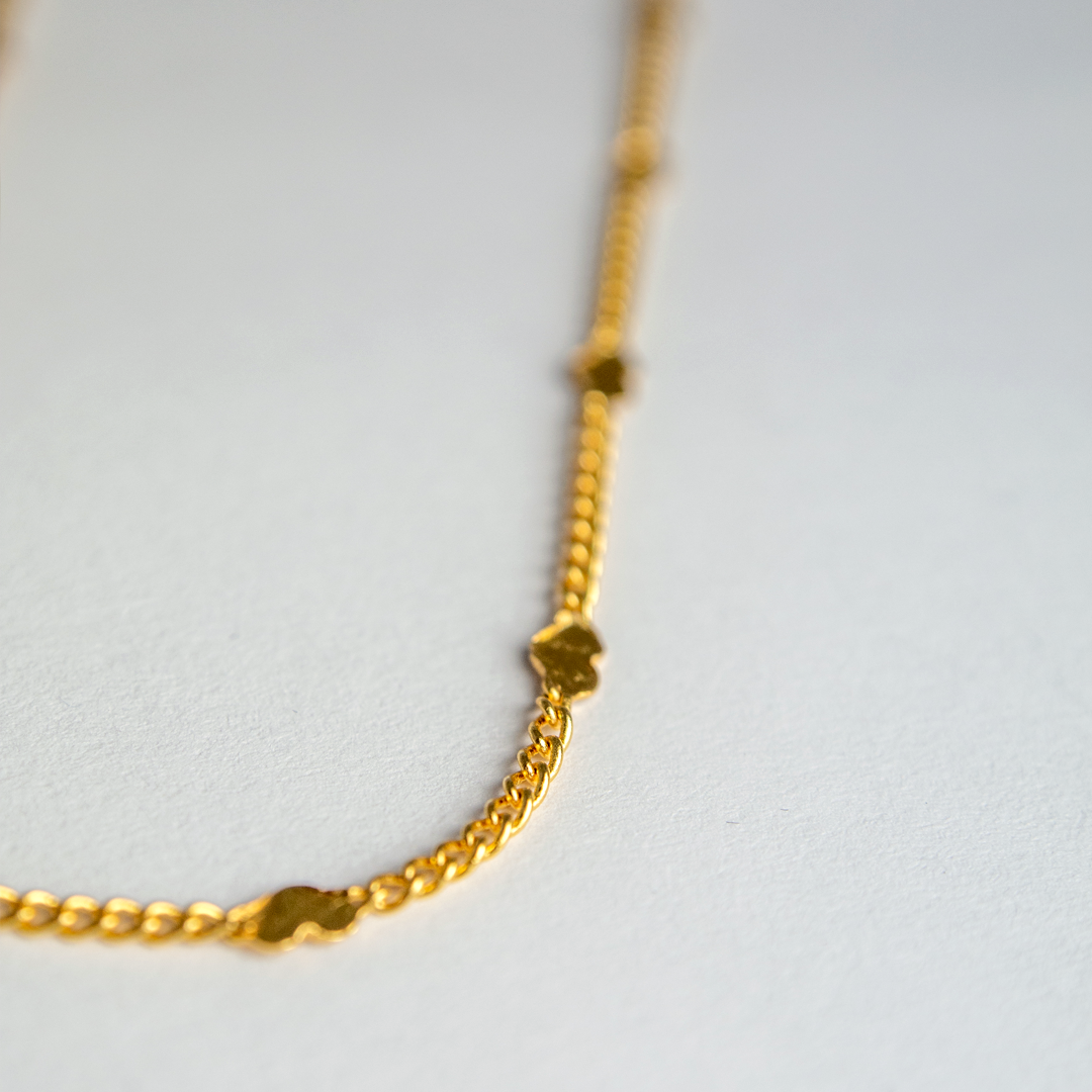 Adorabili Bracelet chaîne de cœur laiton or 24 carats Small