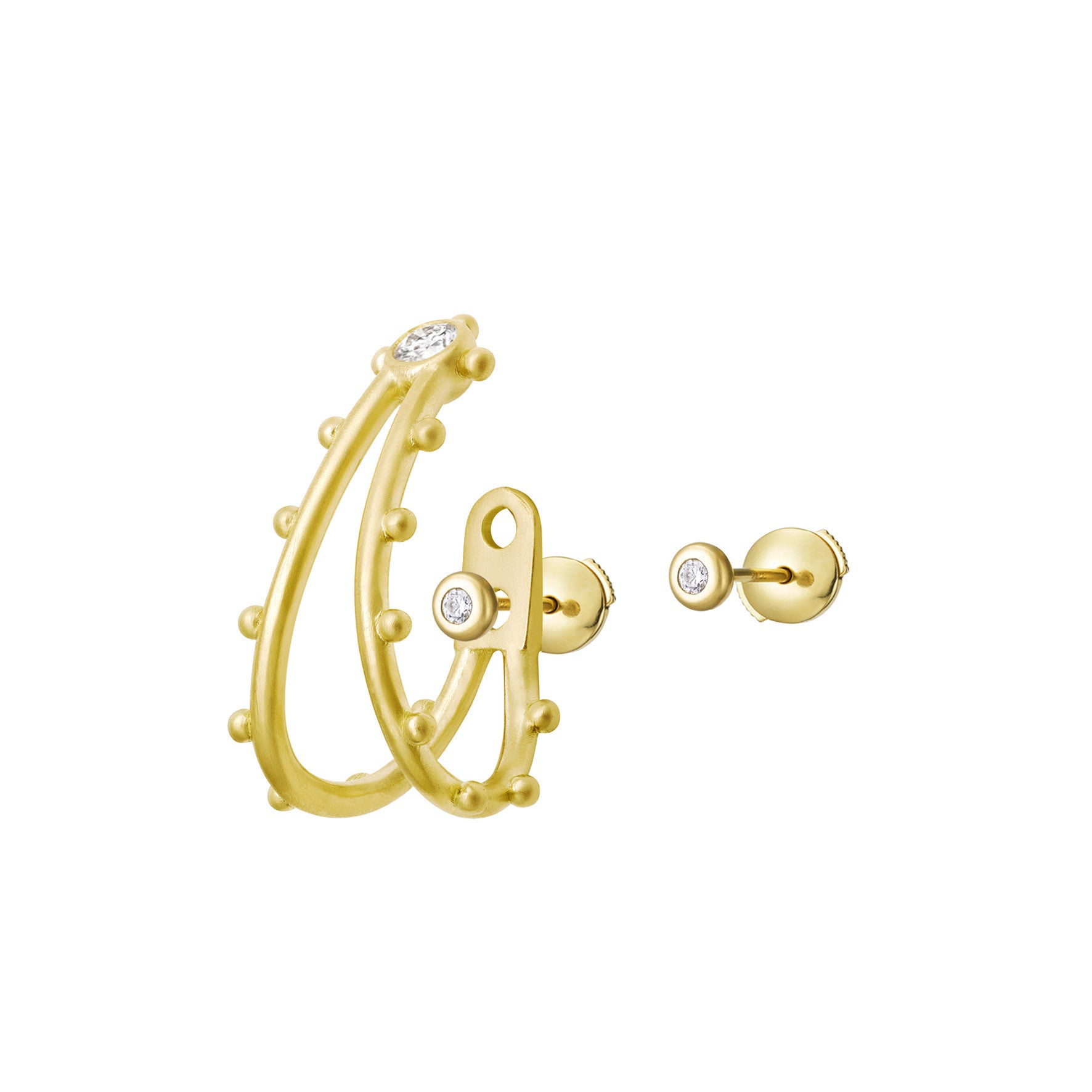 Aimée Aimer BubbleLiane boucle d'oreille or jaune diamant à l'unité