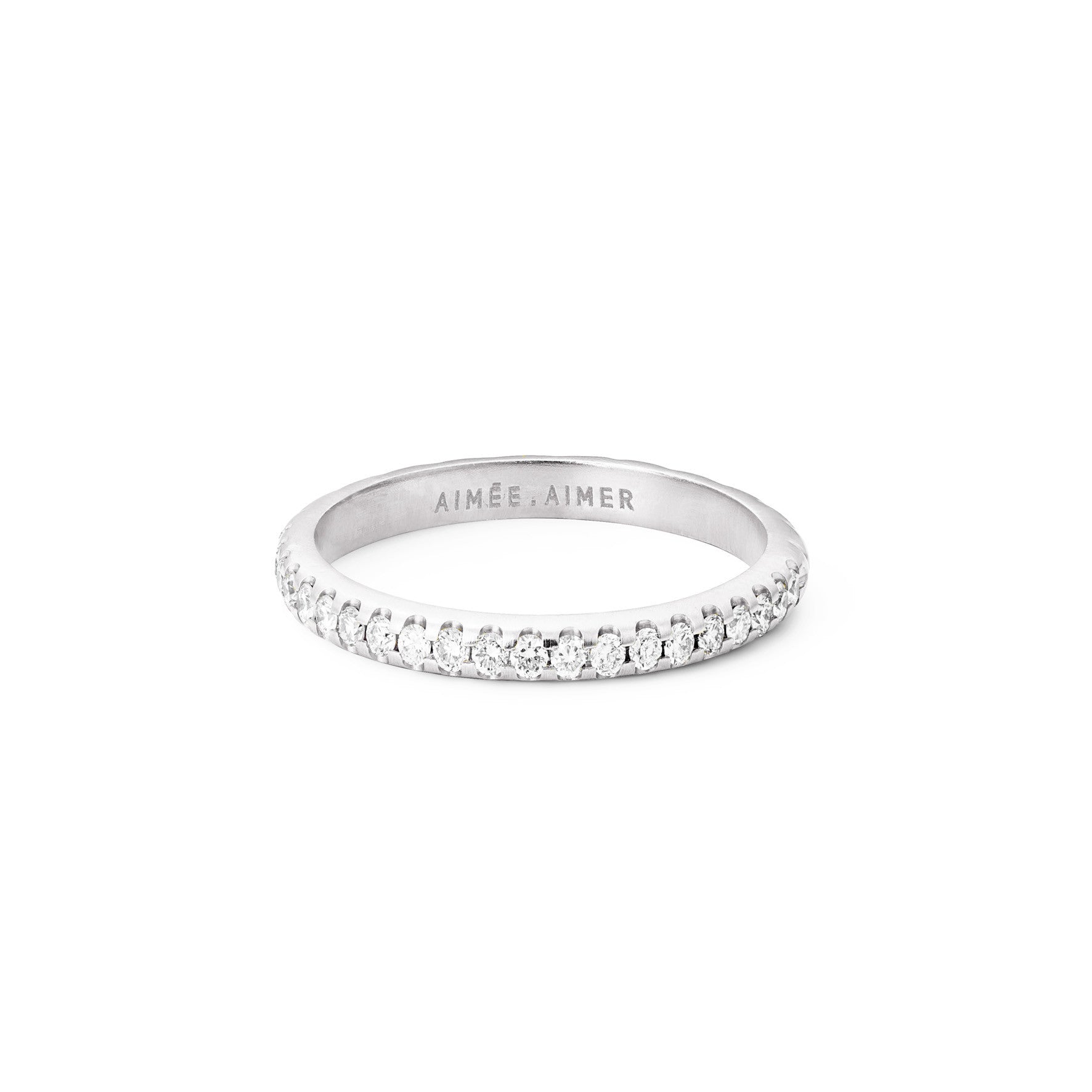 Aimée Aimer Bi bague or blanc diamants alliance taille 52
