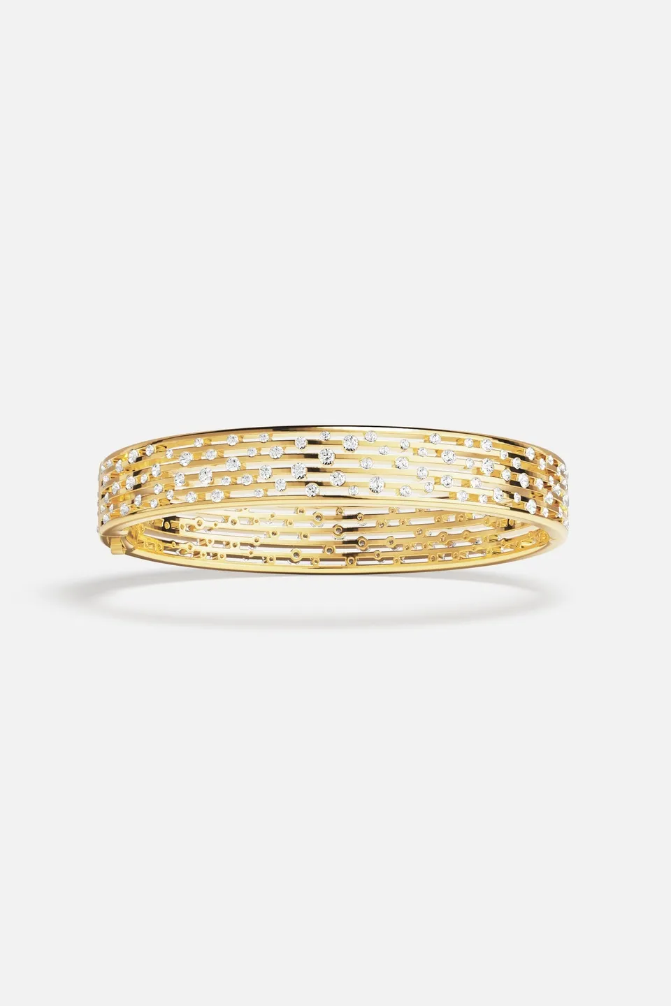 APM Monaco Automne Graphique jonc or jaune zircon
