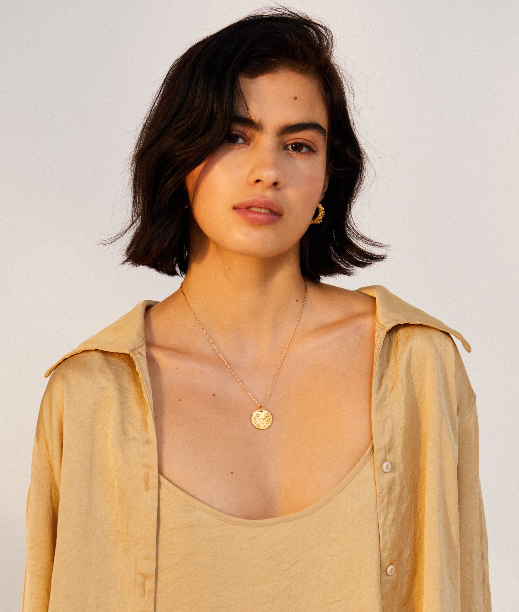 Alighieri Leone Medallion collier plaqué or lion