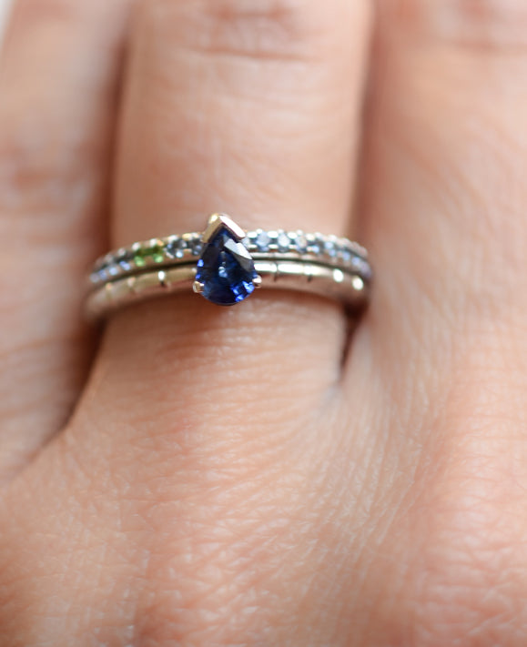 Aimée Aimer Nous bague n°6 or blanc saphir taille 52