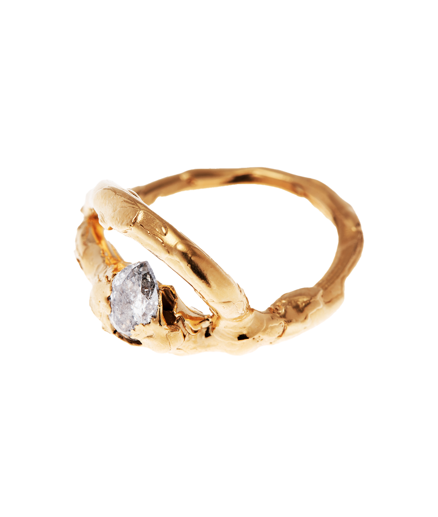 Alighieri Celestial Halo bague diamant poire or jaune