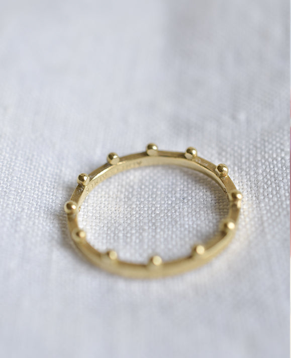 Aimée Aimer Bagues bague grains or jaune taille 50 gravure offerte