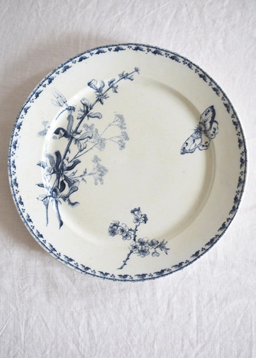 Aimée Aimer Assiettes Terre de fer papillon lot 9 x 24 cm
