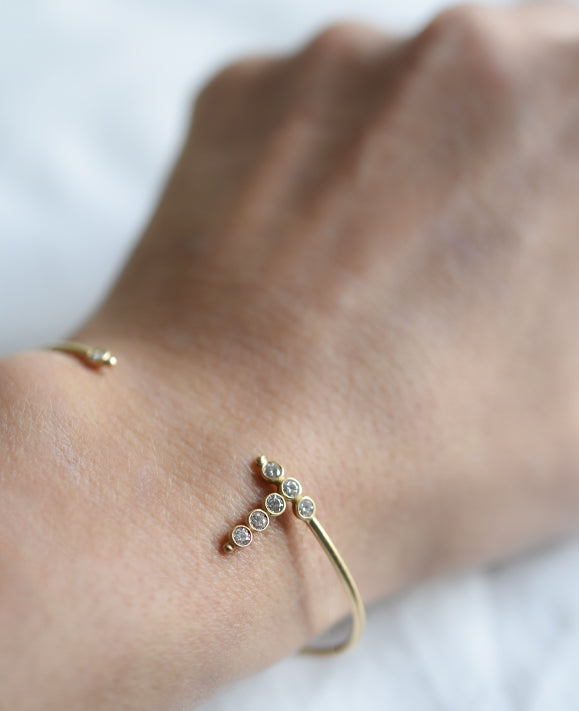 Aimée Aimer AA bracelet or jaune diamants taille 16