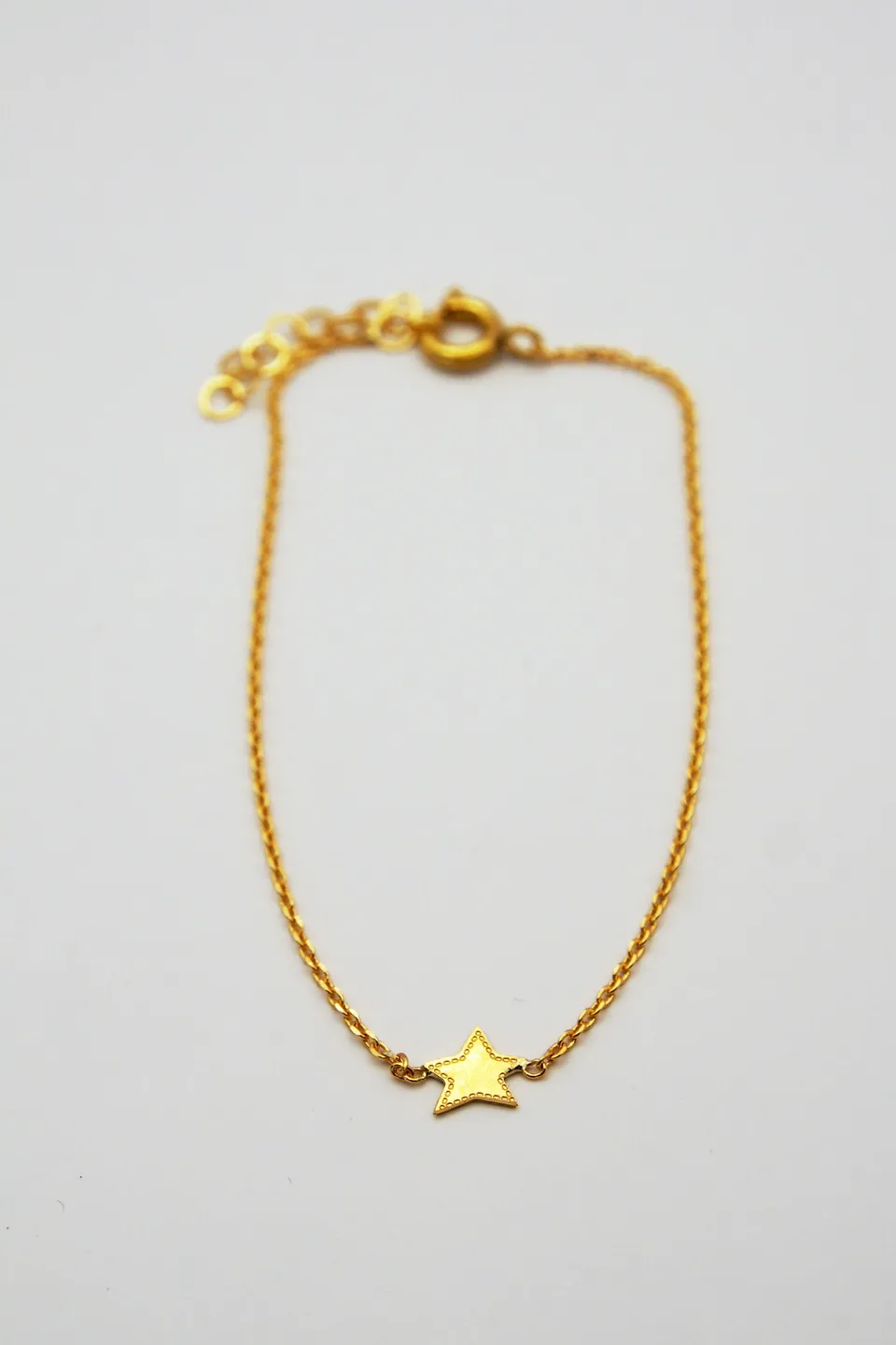Adorabili Star Denim bracelet doré or fin 24k 14 cm