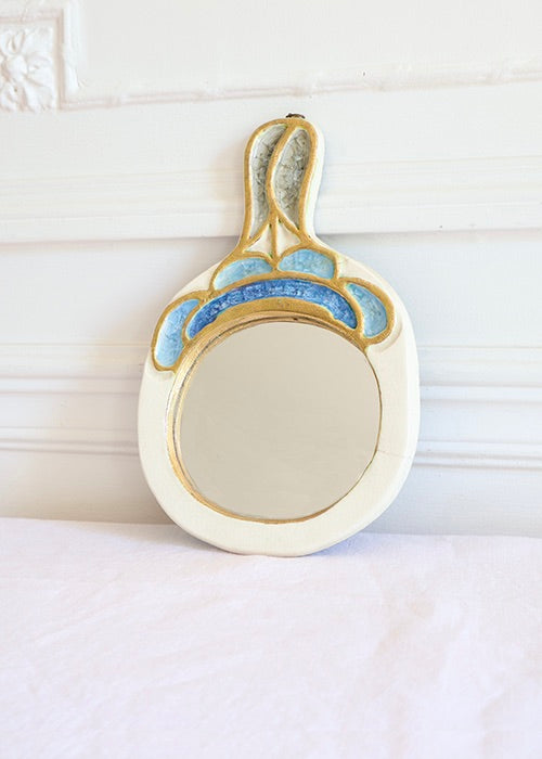 Mithé Espelt Mers du Sud miroir à main bleu 24,5 cm