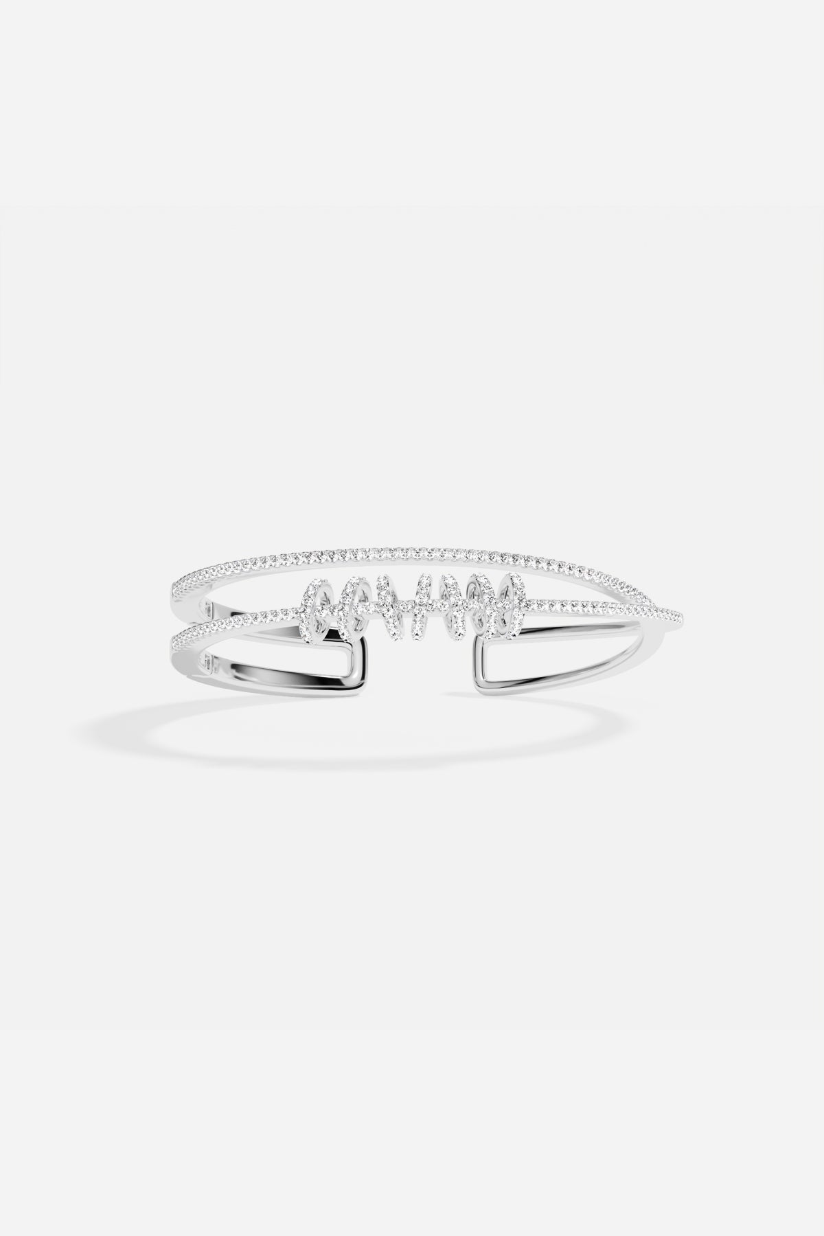 APM Monaco Croisette Piercing jonc blanc double