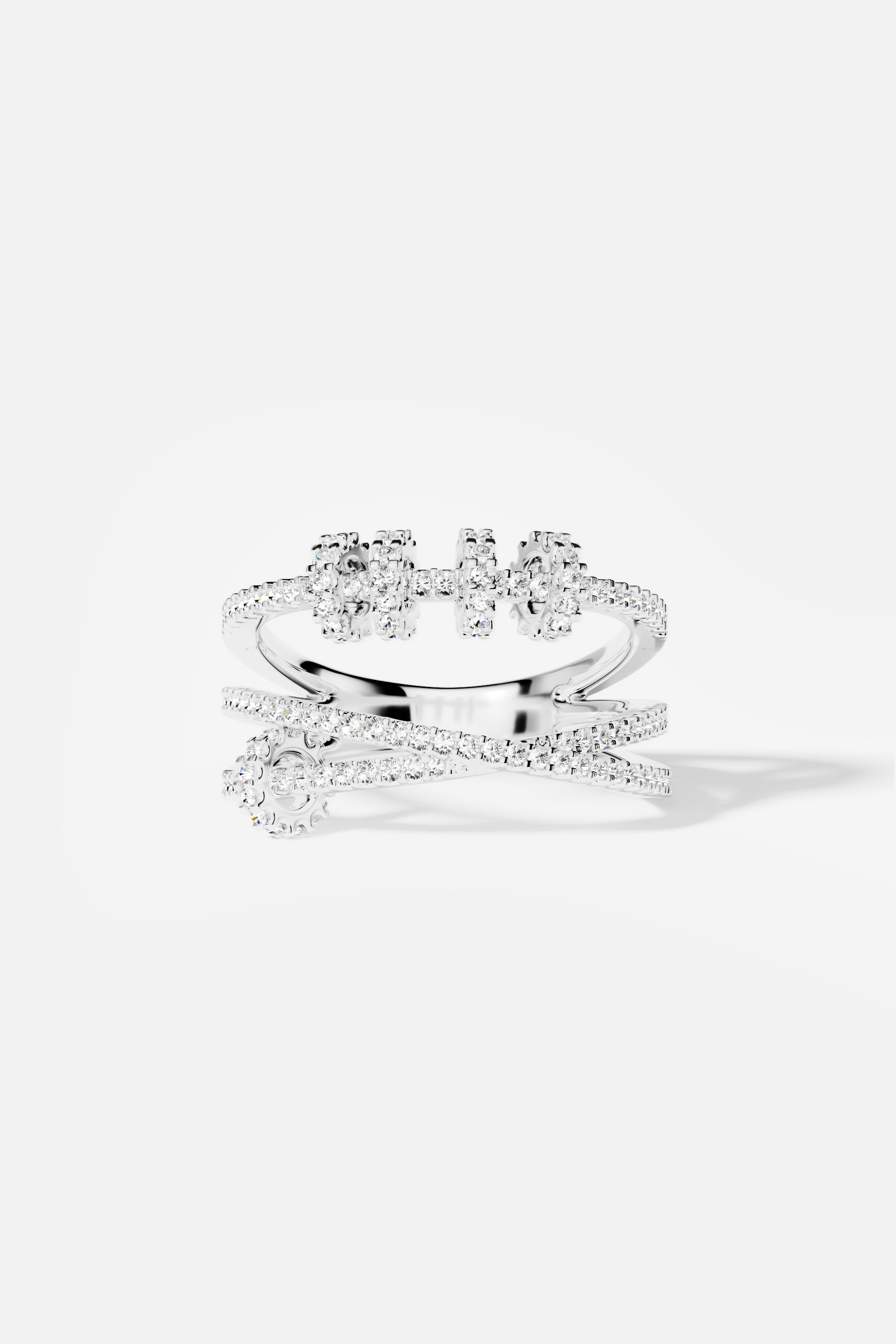 APM Monaco Croisette Piercing bague argent taille 52