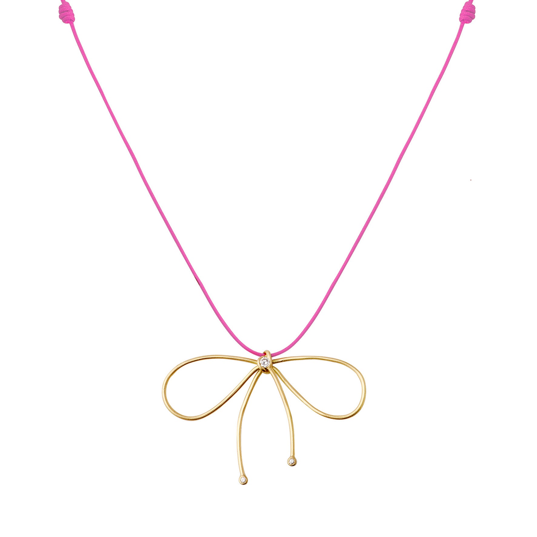 Aimée Aimer Nœud de Paris collier or jaune diamants bleu marine