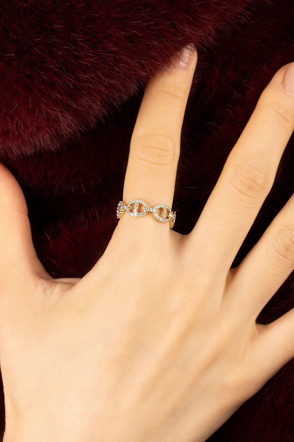 APM Monaco Yacht Club Marine Bague dorée 52 maillons