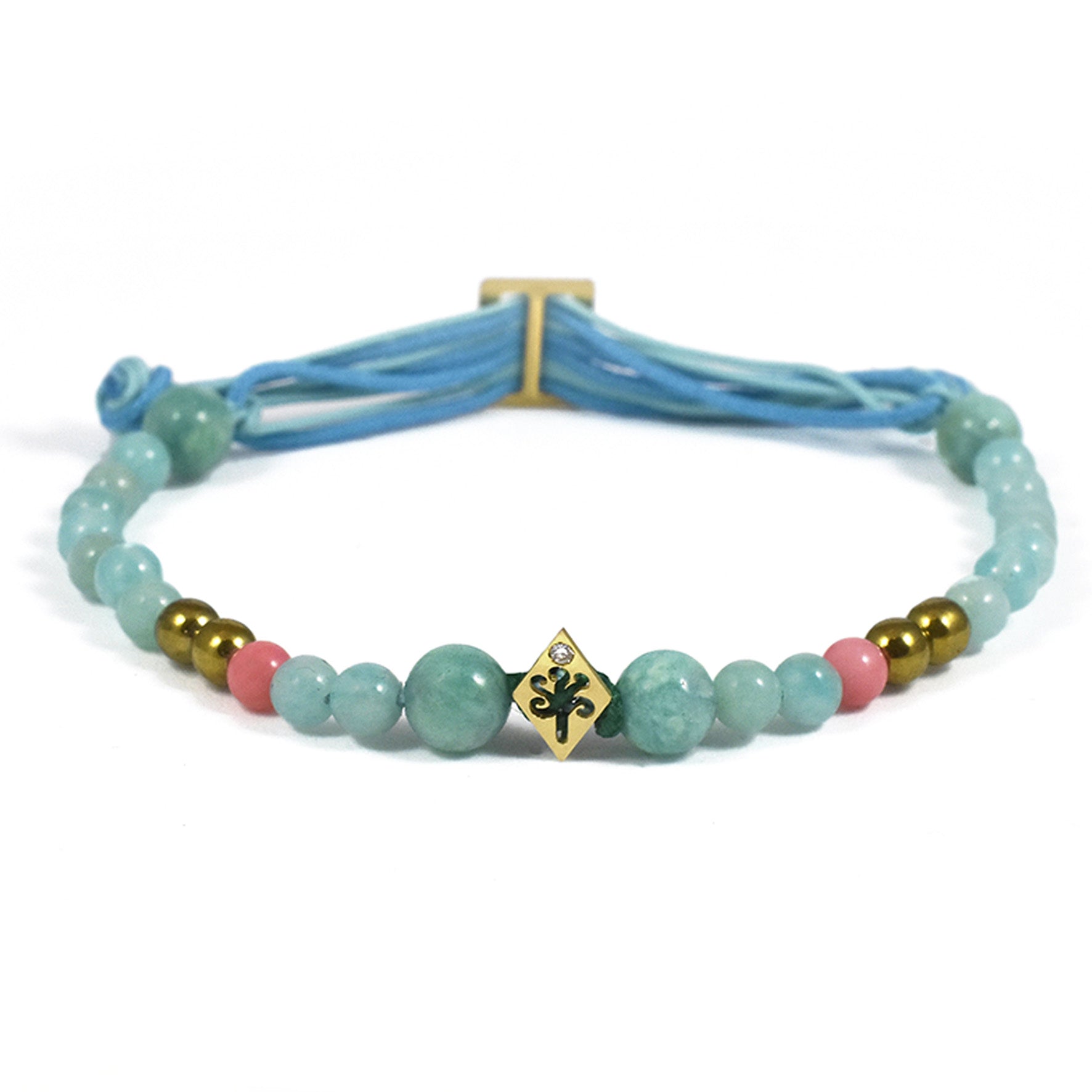 Aimée Aimer Bel Aloha bracelet or amazonite diamant