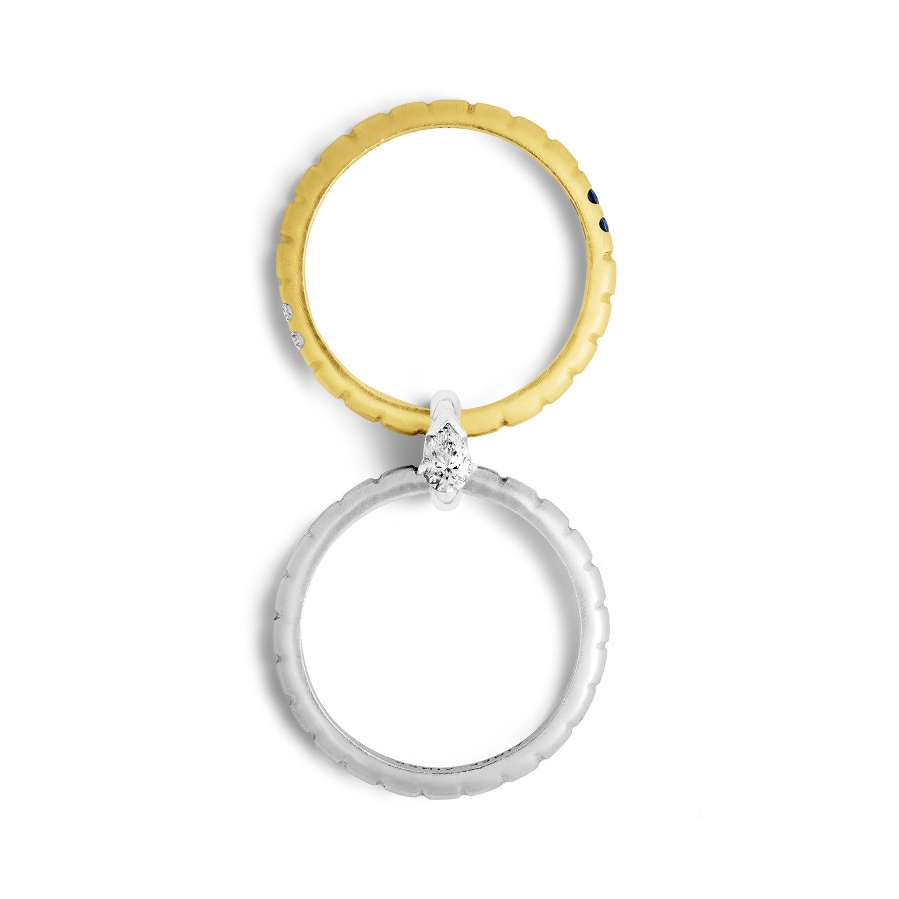 Aimée Aimer Nous n°5 bague or jaune saphirs diamants taille 51