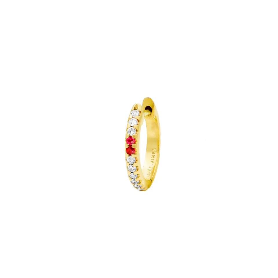 Aimée Aimer Spicy créole or jaune rubis diamants unité
